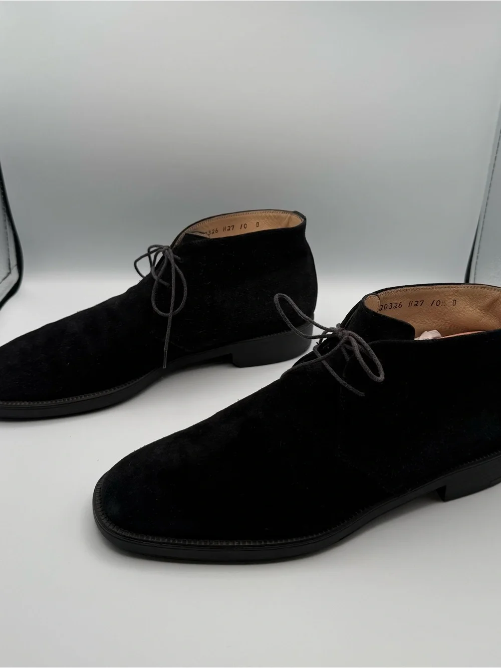 Ferragamo Studio Men's Black Suede Chukka Boots